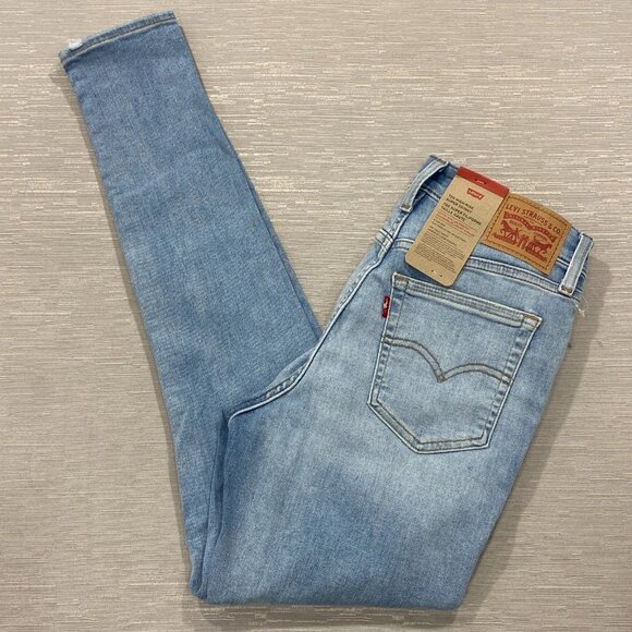 Levi's 720 Jeans Womens 29 x 30 High Rise Super Skinny Light Wash Stretch Denim - Picture 3 of 15